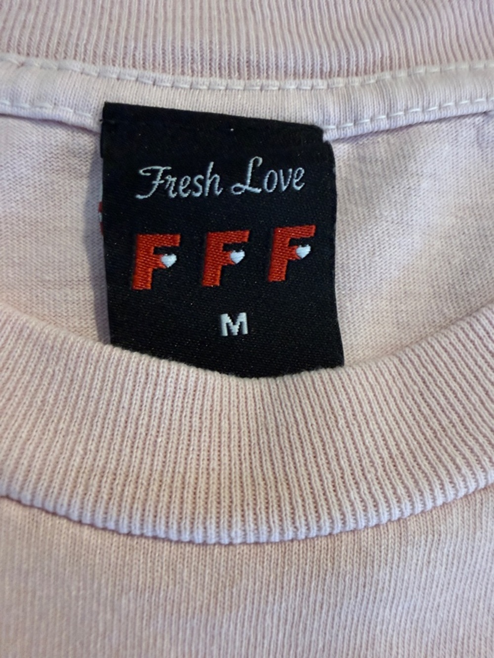 THE FRESH LOVE FFF Unisex Gender Neutral Fresh Love Graphic Tee Shirt Top M Pink - Picture 6 of 11